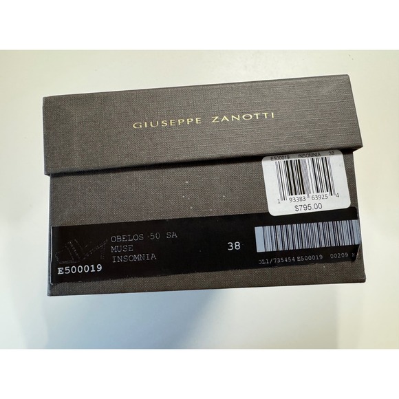 Giuseppe Zanotti Cream Leather Square Toe Kitten Heel Mules Sandals Sz 8 - Picture 16 of 16